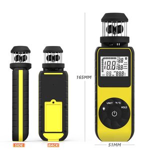 Máy đo gió bỏ túi Máy đo gió cầm tay mini để đo tốc độ gió Xoay 360 độ Cập nhật với dụng cụ kiểm tra đèn nền - Product Image 2