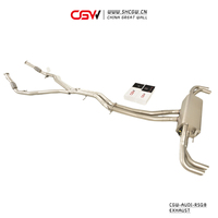 Système d'échappement Catback avec silencieux de course en acier inoxydable 304 à sonorité active pour Audi RS Q8 4.0T 2019-2024 avec valves électriques