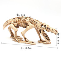 Décor de l'aquarium : Nouvelle maison cachée en résine écologique personnalisée en forme de crâne de dinosaure/lézard pour reptiles rampants