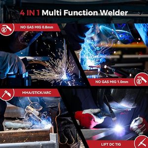 LEVIN Nueva Máquina <span class=keywords><strong>de</strong></span> Soldadura Portátil <span class=keywords><strong>de</strong></span> Hilo Tubular <span class=keywords><strong>de</strong></span> 230V y <span class=keywords><strong>140</strong></span> Amperios con Control MCU <span class=keywords><strong>de</strong></span> Medio Puente, CE EMC LVD, Protección contra Cortocircuitos, 0.8mm - Product Image 6