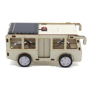 Kit de modelo de autobús de madera con energía solar, juguete educativo de ciencia de 145mm para niños, proyecto de ensamblaje de aprendizaje STEM - Product Image 3