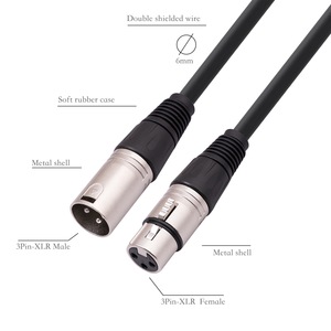 Черный спиральный кабель XLR: Сбалансированная передача + анти-помехи + Блокировка разъема, идеально подходит для профессиональной записи и Live - Product Image 2