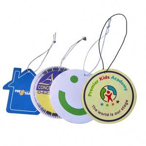 Penyegar Udara Mobil Kardus Lucu dengan Logo Kustom Promosi Semua Aroma 100 Aroma Die Cut dengan Kemasan Kustom - Product Image 1