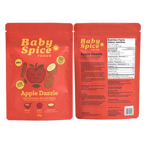 Sachets refermables personnalisés transparents avec fermeture éclair, sacs <span class=keywords><strong>d</strong></span>'emballage réutilisables pour aliments pour bébés et <span class=keywords><strong>épices</strong></span>, sachets Mylar 50g - Product Image 4