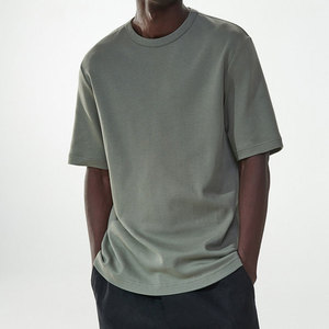 T-shirts à manches courtes 100% coton, poids lourd, col rond, haute qualité, design uni, coupe ample et oversize pour hommes - Product Image 1