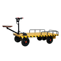 Nouveautés Chariot de transfert électrique à plateforme motorisé pour le transport de marchandises et la vente au détail, capacité de charge 1000 kg