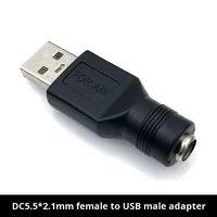 Adaptateur d'alimentation USB mâle vers femelle, prise de charge DC mâle 3.5*1.35mm 4.0*1.7 5.5*2.1 2.5 pour ordinateur portable, protection OTP