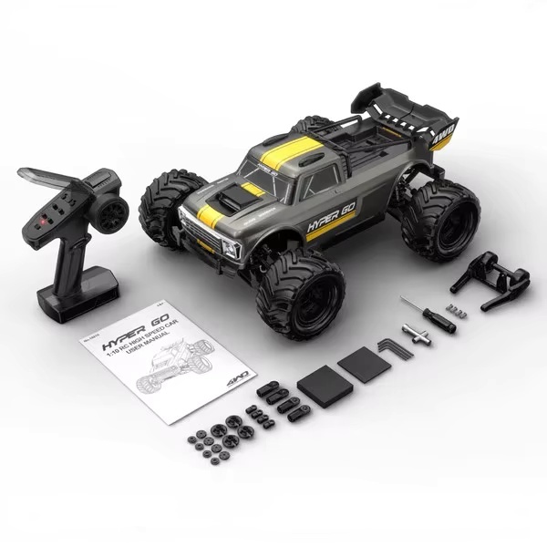 MJX 10210 Hyper Go 10210 4WD RC Car 80KM/H Brushless Monster Truck Remote Control High Speed Drift Car 1/10 Scale 2.4Ghz 4X4 RTR