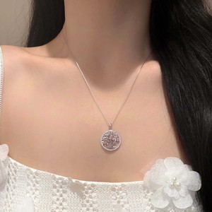 Collar de Plata de Ley 925 con Baño de Rodio y Moissanita, Diseño Árbol de Cabala, Unisex, Joyería Fina, Certificado por Terceros, de Moda - Product Image 3