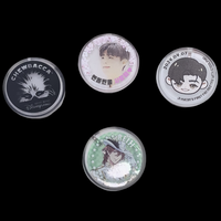 Benutzer definierte LED leuchten Pin Abzeichen Anime K-Pop Fan Zubehör Bulk Großhandel bunte Glow Abzeichen für Holiday Party Festival Brosche