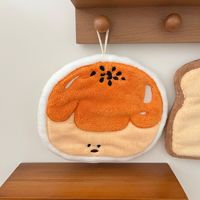 Handuk Gantung Bentuk Kue Roti Lucu FF6217, Hadiah Liburan, Handuk Gantung Bahan Coral Fleece Kartun untuk Rumah Tangga