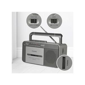 Reproductor de Casetes AM/FM, Producto Nuevo, Radio Portátil Clásica Vintage, Grabadora de Casetes, Antena Adicional, Reproductor de Casetes Económico - Product Image 1