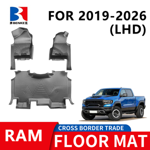 Alfombrillas de coche 5D de caucho TPE ecológicas, impermeables y antideslizantes, personalizadas de fábrica, 3 piezas para Dodge RAM (LHD) 2019-2026 - Product Image 1