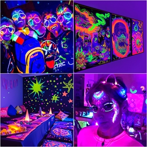 Đèn UV cho tiệc phát sáng, thanh đèn đen cỡ lớn có công tắc cắm, đèn trang trí phòng ngủ, sân khấu - Product Image 5