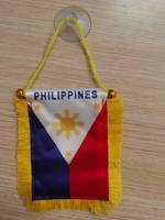Drapeau de voiture personnalisé en satin, impression numérique écologique, 4x6 pouces, double face, mini, petit, pour vitre de voiture, avec ventouse pour rétroviseur, PERU