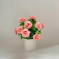 14 Kunstmatige zijden rozen in pot, decoratie voor thuis, binnenhuisdecoratie, bruiloft & feest, landschapsdecoratie, bloemen