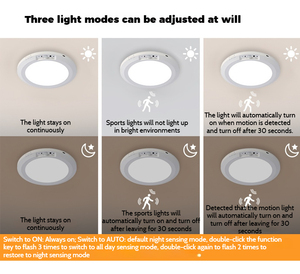Foco LED con Sensor de movimiento PIR automático de 3W, lámpara de techo inalámbrica 3CCT con pantalla blanca para iluminación moderna para el hogar/La Oficina - Product Image 3