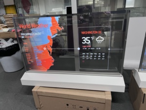 55-inch 4K <span class=keywords><strong>OLED</strong></span> trong suốt màn hình cảm ứng hiển thị tầng đứng quảng cáo kỹ thuật số biển cho thang máy - Product Image 6