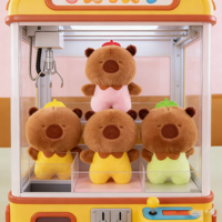 Quatre modèles mignons de jouets en peluche Capybara pour machine à pinces, cadeau de mariage, cadeau d'anniversaire, rembourrés en coton PP