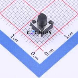 TSD001A06526A Tactile Switch Through hole Component (THT)-4P,6x6mm Switch Round Button 2.6N Through Hole 6mm - Product Image 1