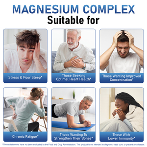 RHBESTOK Complejo de Magnesio con 8 Formas Elementales de Magnesio de 1000mg: Glicinato, Citrato, Malato y Taurato para Huesos y Músculos - Product Image 6