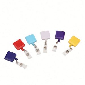 New Product High Quality Custom Advertising logo Luxury Round Plastic Badge Reel for Teachers - Product Image 1