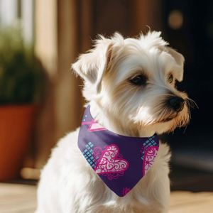 Premium Quality Double Layer Reversible Pet Kerchief Neck Warmer Triangle <b>Bibs</b> Scarf Dog Bandana Custom Print Quick Shipping - Product Image 4