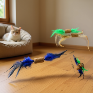 Chicken Feather <b>Cat</b> <b>Toy</b> 20cm <b>Interactive</b> Pet <b>Toy</b> for <b>Cats</b> - Product Image 3