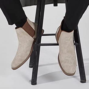 Bottines <span class=keywords><strong>Chelsea</strong></span> pour hommes, nouvelles bottes décontractées, classiques et élastiques, pour le travail, vente en gros - Product Image 4