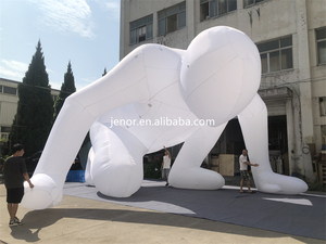 Quảng cáo Khổng Lồ Trắng <span class=keywords><strong>Inflatable</strong></span> người đàn ông mô hình với ánh sáng <span class=keywords><strong>Inflatable</strong></span> nhân vật hoạt hình con người - Product Image 2