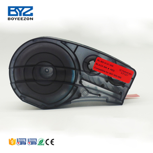 Cartouche d'étiquettes en vinyle tout temps <span class=keywords><strong>Brady</strong></span> compatible avec <span class=keywords><strong>Brady</strong></span> <span class=keywords><strong>BMP21</strong></span> <span class=keywords><strong>Plus</strong></span> M21-500-595 0,5 pouces Noir sur Rouge/blanc/bleu/jaune/vert - Product Image 1
