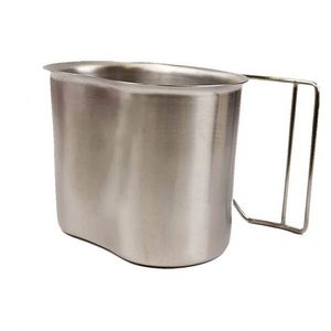 Gourde de camping en aluminium d'origine pour extérieur avec support, type cantine marine - Product Image 2