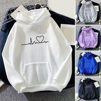 Pull à Capuche en Velours Doublé pour Hommes et Femmes, Idéal Automne Hiver, Blouse Ample Couple, Style Belle École, Grandes Tailles