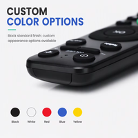 Remote TV Pintar 28 Tombol Hitam Kode Tetap untuk Belajar Kontrol, Smart LED Android TV Box dengan Kontrol Suara untuk Otomatisasi Rumah