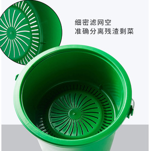 Kitchen Waste <b>Bin</b> With <b>Lid</b> 12L Filter Portable Indoor Use Food Waste Container - Product Image 5