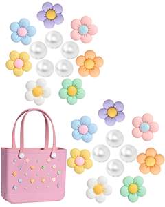 Lovely Pearl Charms for Bogg Bag Original <b>Insert</b> Decorative Charm for <b>Handbag</b> Beach Tote Bag Rubber Beach Bag Accessories Charms - Product Image 1