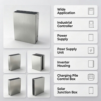 Kit complet de boîtier en aluminium brossé avec accessoires pour projets électroniques DIY, amplificateurs, alimentations et boîtiers de signalisation