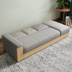 <span class=keywords><strong>Canapé</strong></span>-lit sectionnel <span class=keywords><strong>convertible</strong></span> moderne <span class=keywords><strong>avec</strong></span> rangement, chaise longue rectangulaire, tiroir coulissant, porte-gobelets, pour petit salon - Product Image 5