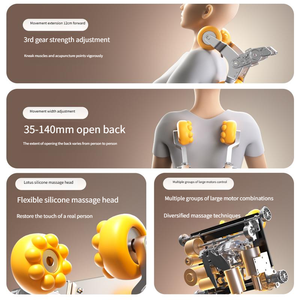 كرسي تدليك فاخر كبير الحجم رباعي الأبعاد للمنزل مع حركة مزدوجة للجسم بالكامل ومسار SL وخاصية انعدام الجاذبية وتصميم فاخر على شكل كابينة فضائية - Product Image 3