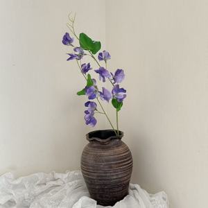 Composition <span class=keywords><strong>florale</strong></span> artificielle de pois doux à longues tiges pour mariage, décoration de chemin d'allée, accessoire de photographie - Product Image 3