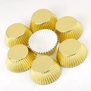 300 Pieces Aluminum Foil Cupcake Liners Muffin Wrappers Aluminum