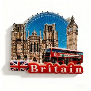 Magneti da Frigo 3D in Resina con Rilievo, Souvenir Turistici di Parigi, <span class=keywords><strong>Giappone</strong></span>, Germania, Gran Bretagna, Collezione di Magneti con Monumenti - Product Image 6