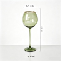 Neu Eingetroffener Kreativer Apfel-Design-Kelch, Hochwertiger Blauer Glas-Sektkelch und Rotweinglas für Zuhause, Bar und Partys