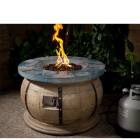 Table de feu de jardin en béton 40000BTU Outdoor Barrel Fire Pit