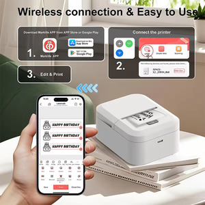 เครื่องพิมพ์ความร้อนแบบพกพาขนาด 2 นิ้ว ไม่ใช้หมึก พิมพ์ฉลาก RFID ใช้งานร่วมกับโทรศัพท์มือถือและคอมพิวเตอร์ มีสินค้าในสต็อก ขายส่ง - Product Image 3
