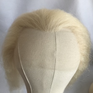 2025 cheveux modernes en gros blanc Yak cheveux dentelle avant <span class=keywords><strong>perruque</strong></span> pour le style du père noël avec dentelle transparente - Product Image 6