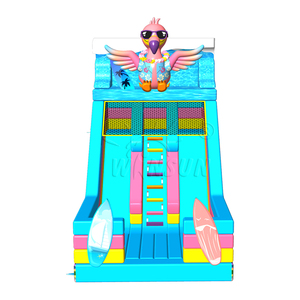WINSUN Inflatable Tropical Flamingo Slide PVC CE Commercial Grade Kids Party Amusement Park Custom Logo Fun Playground - Product Image 3
