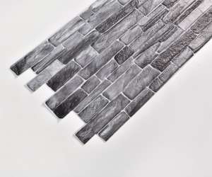 Panneaux de papier peint autocollants en <span class=keywords><strong>PVC</strong></span> 3D (<span class=keywords><strong>imitation</strong></span> de carreaux de pierre) pour la décoration intérieure - Product Image 1