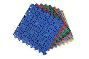 Dalles de gazon artificiel emboîtables en matériau TPE Enlio, élastiques, pour terrains de sport de basketball en extérieur, écologiques et ignifuges - Product Image 2