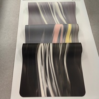 Tapis de yoga et de Pilates noir et blanc contrasté, 5 mm d'épaisseur, écologique, durable, antidérapant, anti-déchirure, premium, haute densité, avec fixation des couleurs